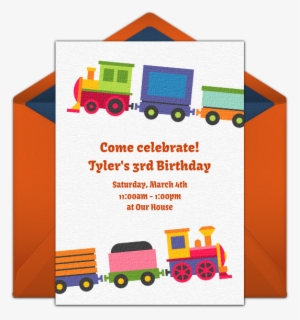 Toy Train Online Invitation - Toy Vehicle #3228408