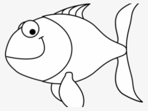 Gold Fish Clipart Fish Head - Black And White Cartoon Of Fish #3228535