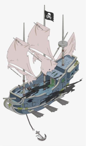 Tapped Out Ghost Pirate Airship - Simpsons Tapped Out Boat #3228806
