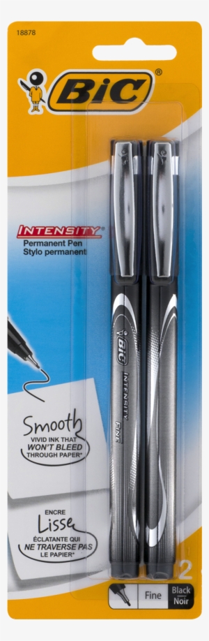 Bic Intensity Fine Point Permanent Pen, Black Ink, #3229465