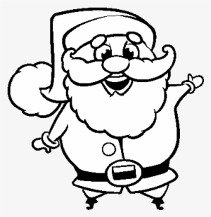Funny Santa Claus Coloring Page - Santa Claus Blanco Y Negro #3229591