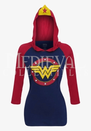 Wonder Woman Raglan Hoodie With Crown - Wonder Woman #3230628