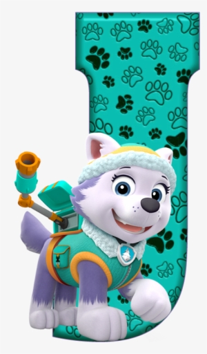 Alfabeto De Everest De Paw Patrol Oh My Alfabetos Minions - Paw Patrol Everest And Tracker #3231044
