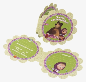 Linea Masha Y El Oso - Tarjetas De Invitacion De Masha Y El Oso #3232058