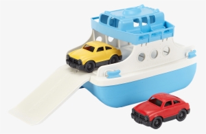 Green Toy Ferry Boat With Cars #3232551