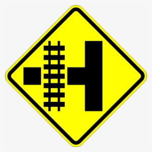 W10-3 Railroad Crossing And Intersection Advanced Warning - Railroad Crossing Sign #3233471