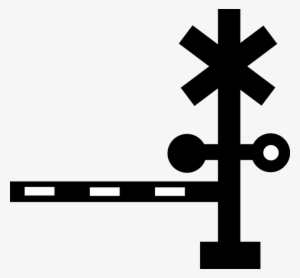 Vector Illustration Of Railroad Rail Transport Speeding - Level Crossing #3233694