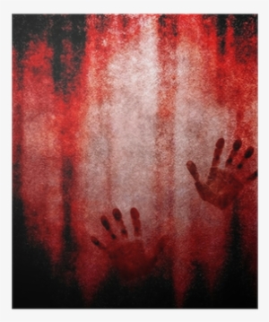 Blood Hand Print Black Background #3233766