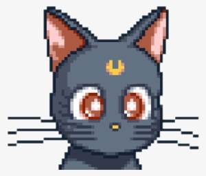 Sailormoon Cats Cat Luna Moon Aesthetic Localcupcakeaes - Sailor Moon Cat Pixel #3233998