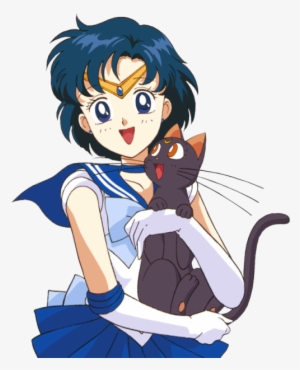 Luna Sailor Moon Transparent Sailor Mercury Ami Mizuno - Sailor Mercury And Luna #3234155