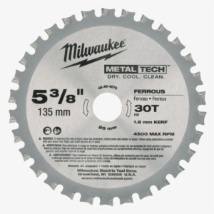 5-3/8" 30 Teeth Ferrous Metal Circular Saw Blade - 135mm Circular Saw Blade #3234761