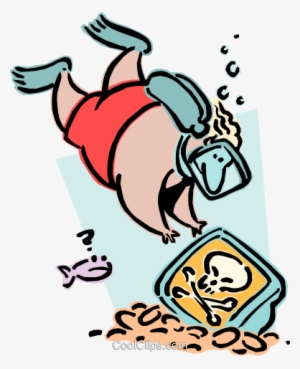 Scuba Diver With Skull And Cross Bones Royalty Free - Fault-tolerant Software #3235239