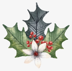 Hand Painted Gray Green Leaves Png Transparent - Portable Network Graphics #3235494