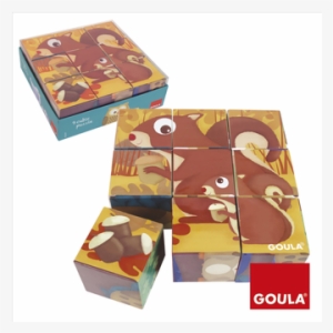 Forest Animals 9 Pieces Cubic Puzzle - Goula 9 Cubes Forest Animals #3237638