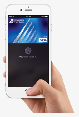 A Hand Holding A Smart Phone With A Picture Of A Blue - No Mobile Wallet #3238105