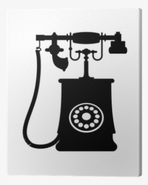 Illustration Of A Vintage Rotary Dial Telephone Canvas #3238578