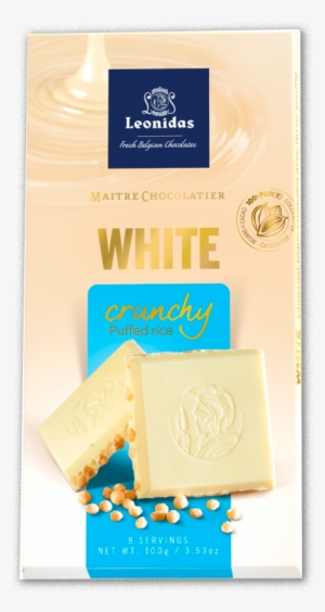 Leonidas White Crunchy Puffed Rice Bars - Leonidas White Chocolate #3239567