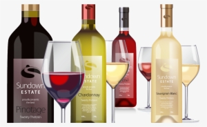 Wine Bottles And Glasses 2, Vector - Glass Bottle #3239901