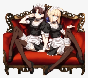 Rin And Saber Maids - Rin Tohsaka Maid Ver #3242000