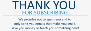 Thankyou - Thank You For Subscribing Banner #3243068