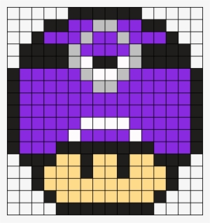 Evil Minion Mushroom Perler Bead Pattern / Bead Sprite - Pixel Art Minion Mushroom #3243341