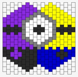 Evil Vs Good Minion Mask Bead Pattern - Peyote Stitch #3243721