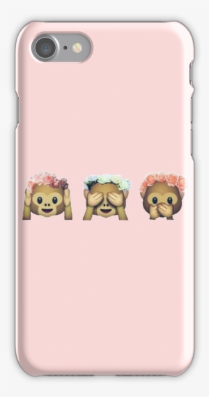Monkey See No Evil Hipster Flower Crown Emoji Iphone #3243991