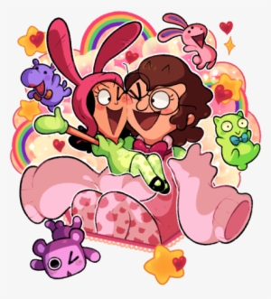 Frond And Louise In A Surreal Fluff Landscape - Bob's Burgers Louise Fan Art #3245512