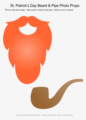 Patrick's Day Beard & Pipe Photo Booth Props - St Patricks Day Photo Booth Props #3246325