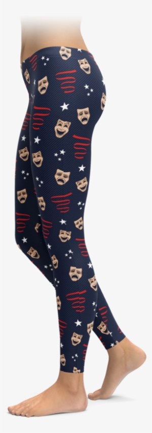 Comedy & Tragedy Mask Leggings #3246444
