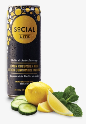 Crisp And Refreshing, With The Taste Of A Fresh Squeezed - Social Lite Lemon Cucumber Mint #3246538