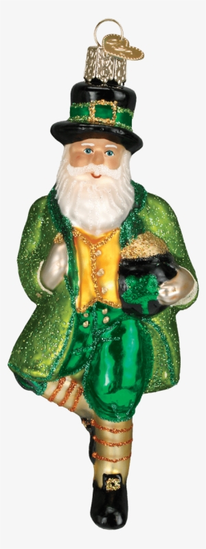 Irish Santa Ornament - Irish Santa Glass Ornament By Old World Christmas #3246679