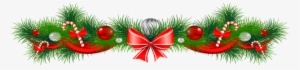 Christmas Party Bows - Christmas Garland Transparent Background #3246747