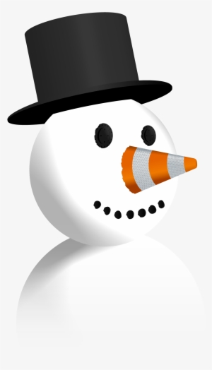 Snowman With Cone Nose - Snowman #3246820