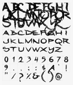 Dreadlock Font - Character #3247112