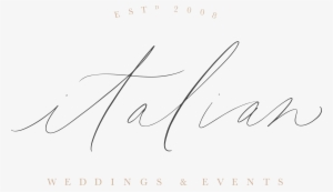 Italian Weddings And Events Logo - Calligraphy #3247138