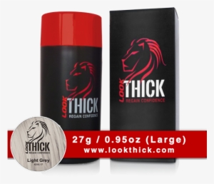 Look Thick Light Grey Hair And Beard Fibers 27g - Brown Hair #3247551