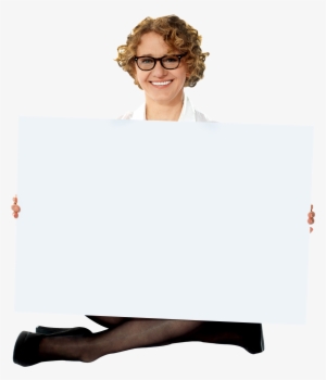 Girl Holding Banner - Women Holding A Banner #3248477