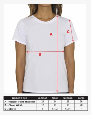 Sizing Guide Women's T-shirt - Girl #3248479