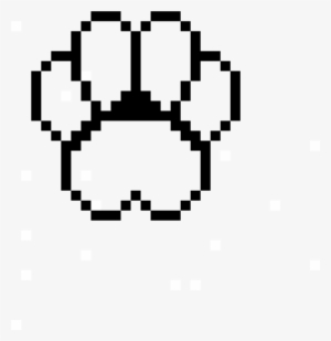 White Paw Print Pixel Art - Pixel Art #3248670
