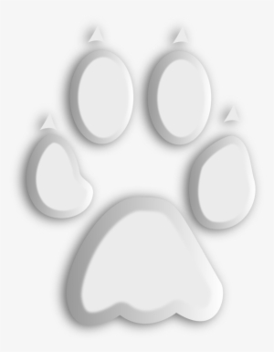 Footprint Paw Black And White Drawing - Drawing #3248696