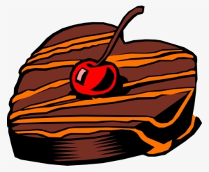 Vector Illustration Of Heart-shaped Chocolate Cake #3249274