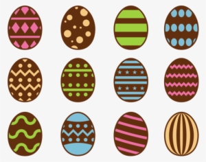 Chocolate Easter Eggs Icons Vector - Fairy Tail Zodiac Symbols #3249423