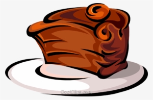 Chocolate Cake Royalty Free Vector Clip Art Illustration - Pastel #3249544