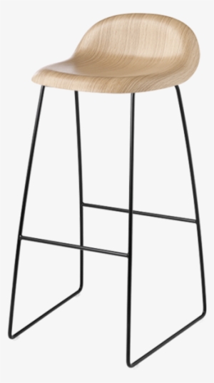 Gubi 3 Barstool - Gubi 3d Sled Base Stool Wood #3250203