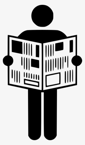 Man Newspaper Read Reading Person Comments - Man Reading Newspaper Icon #3251571