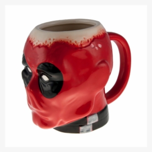 Deadpool Crazy Face Coffee Mug - Deadpool Crazy Molded Head Mug #3251602