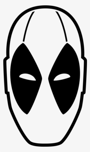 Deadpool Head Black And White - Free Transparent PNG Download - PNGkey