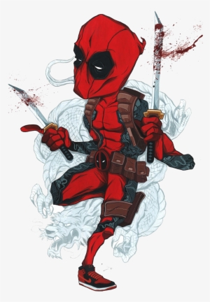 Large Size Of Deadpool Anime Drawing Scene Cartoon - Spider-man #3251791