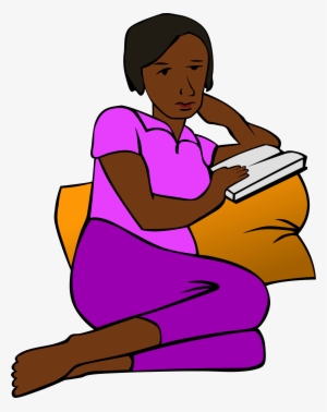 Person Reading A Book Clipart - Short Fat Woman Cartoon Transparent #3251794